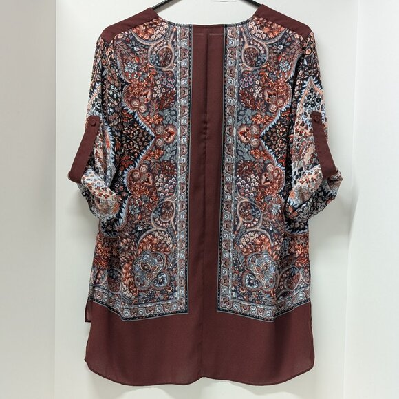 BCBGMaxazria Ali Hi Low Top in Maroon - Picture 11 of 13